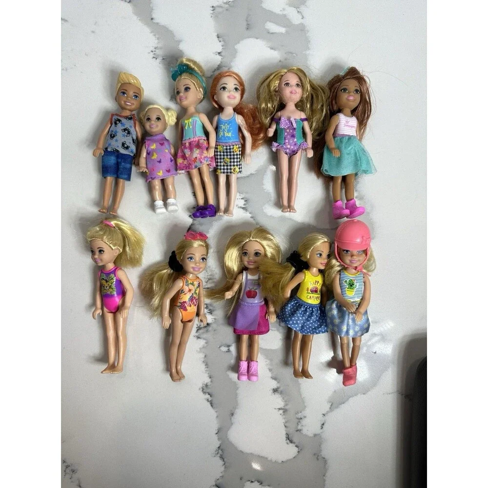 Mattel Chelsea Little Sister and Friends Lot of 11 Barbie Dolls